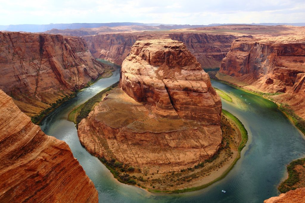 A view into a canyon during a hike in Arizona showing off the natural beauty of the state