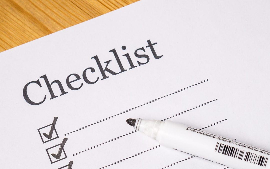 A blank checklist to write out the travel nurse requirements